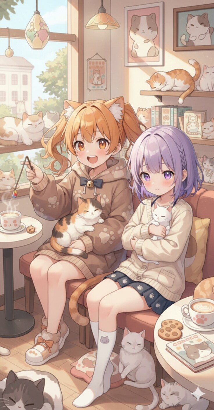 炭酸少女〜オレンジ&グレープ/猫カフェ〜