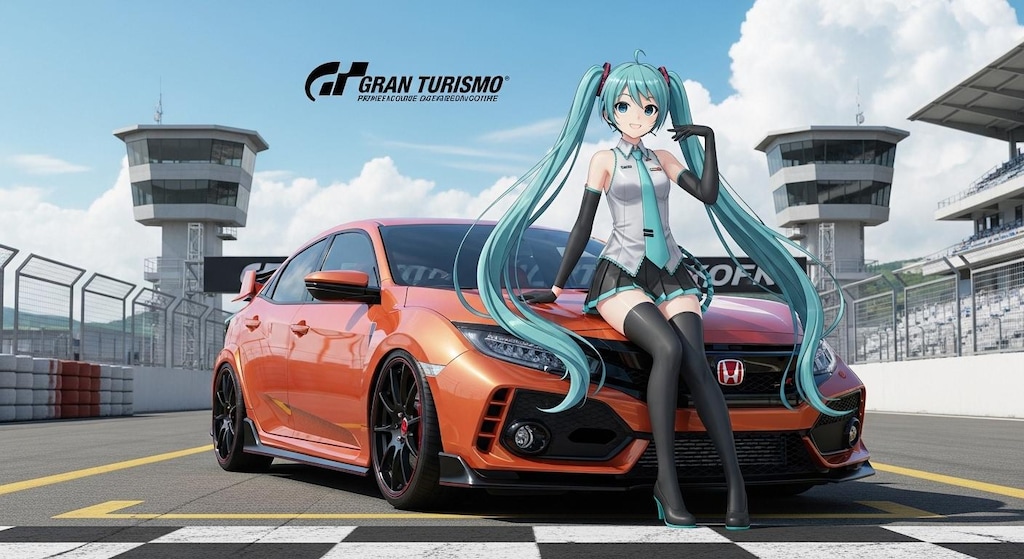 初音ミクとシビックタイプR