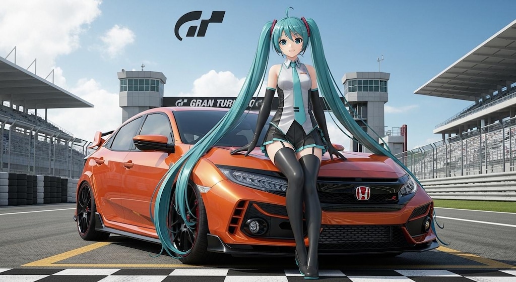 初音ミクとシビックタイプR