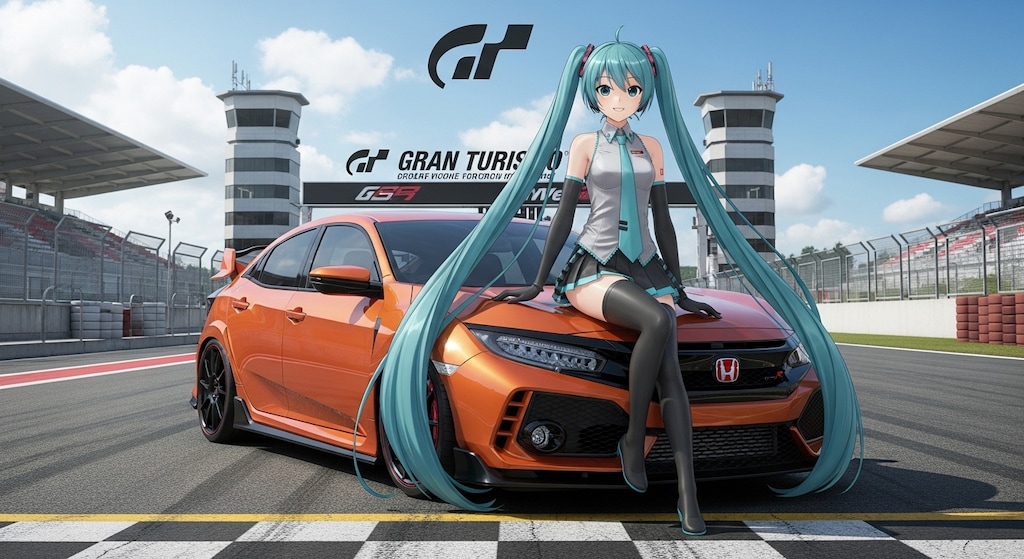 初音ミクとシビックタイプR