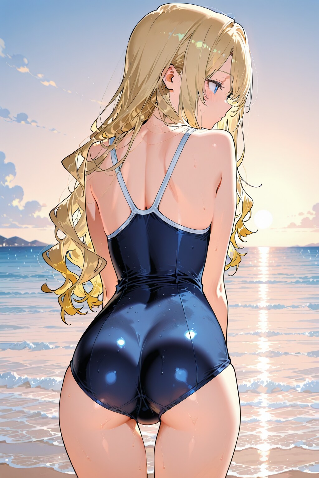 スク水のお尻