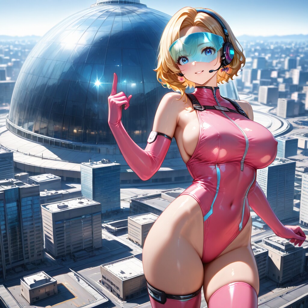 あちら、月面開発記念ドームです。エアフィールド発明以前に使っていたみたい。