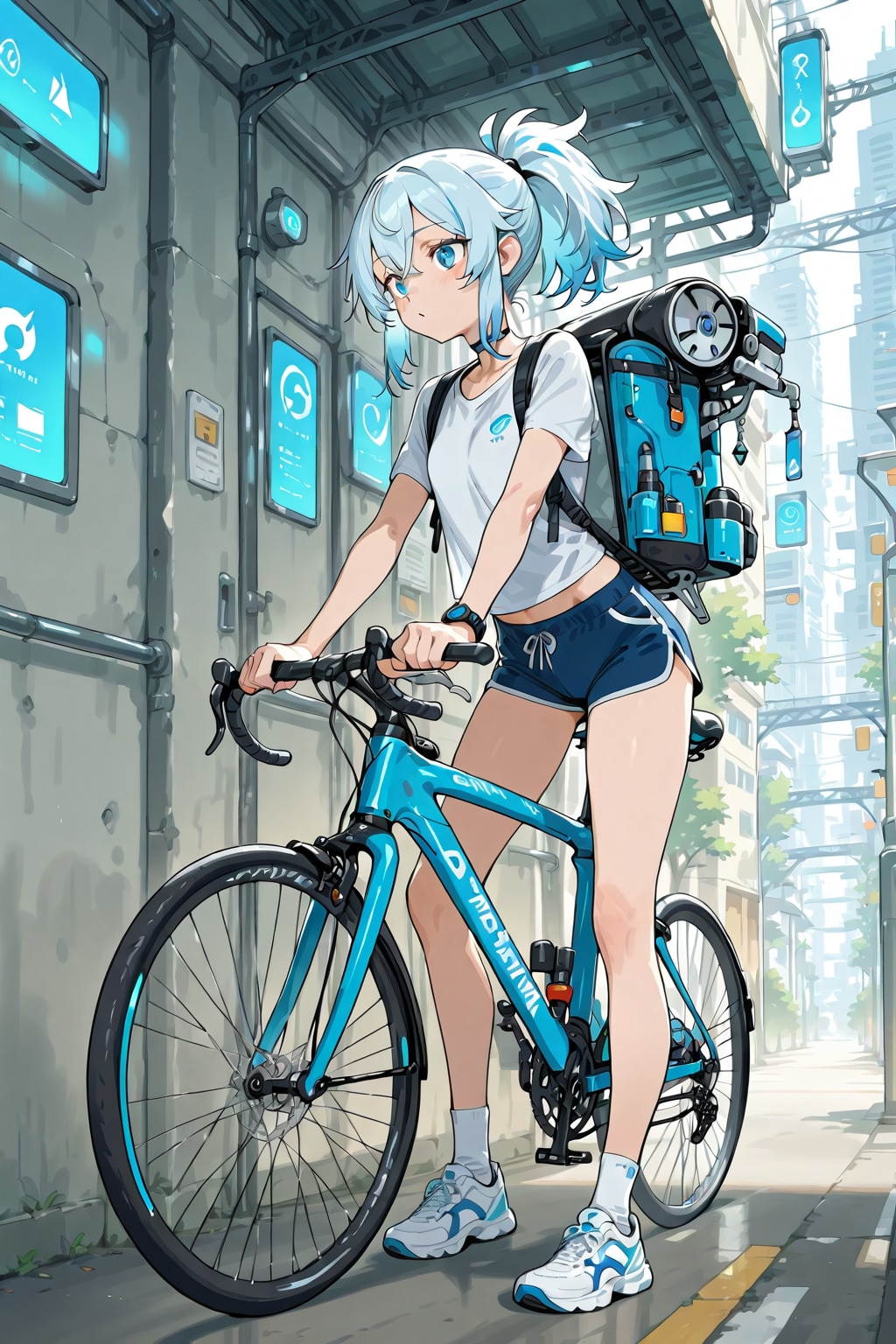 青ぽにちゃん サイクリング_DAISY