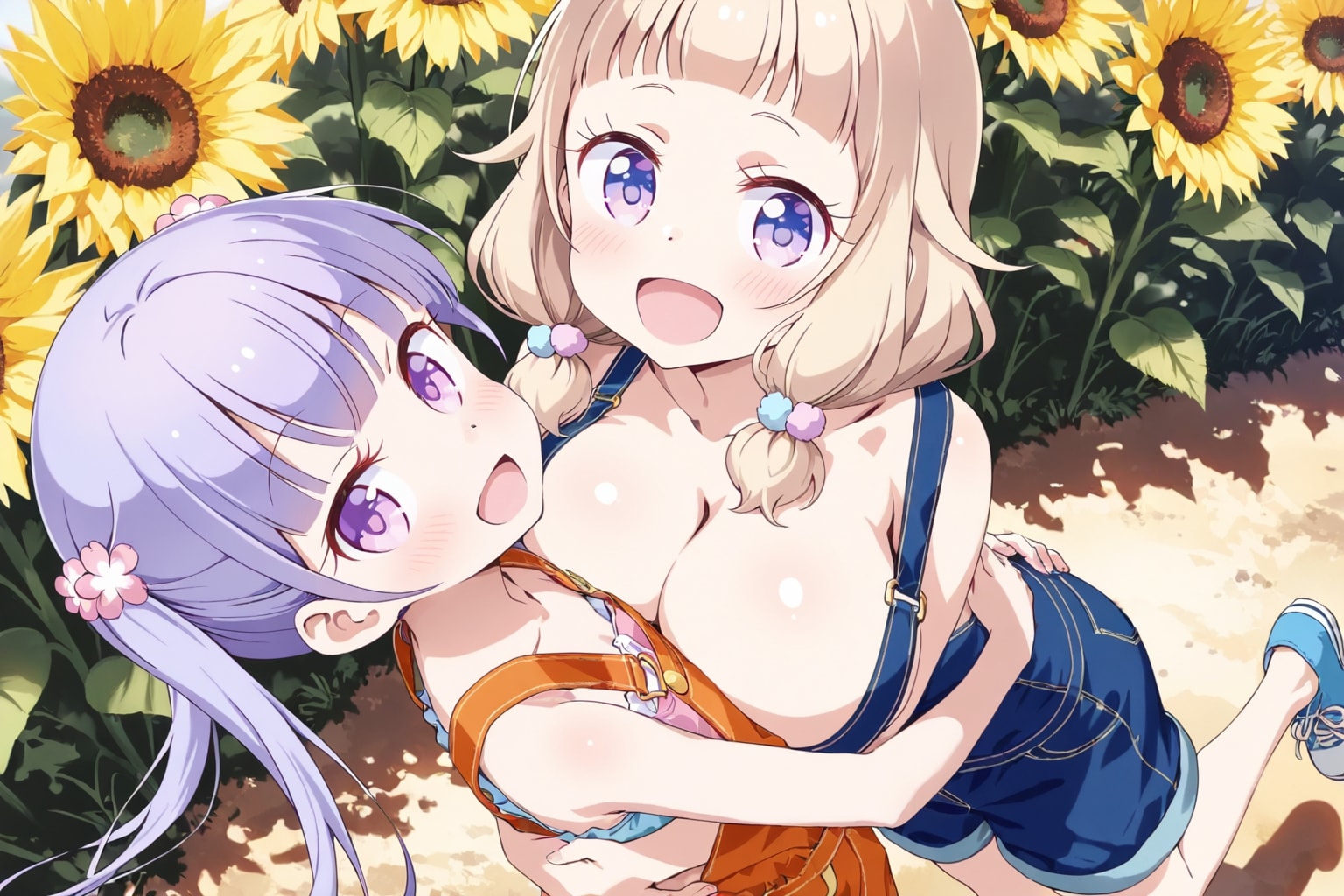 🌻あおっちとねねっちとひまわり畑(*´ω｀*)
