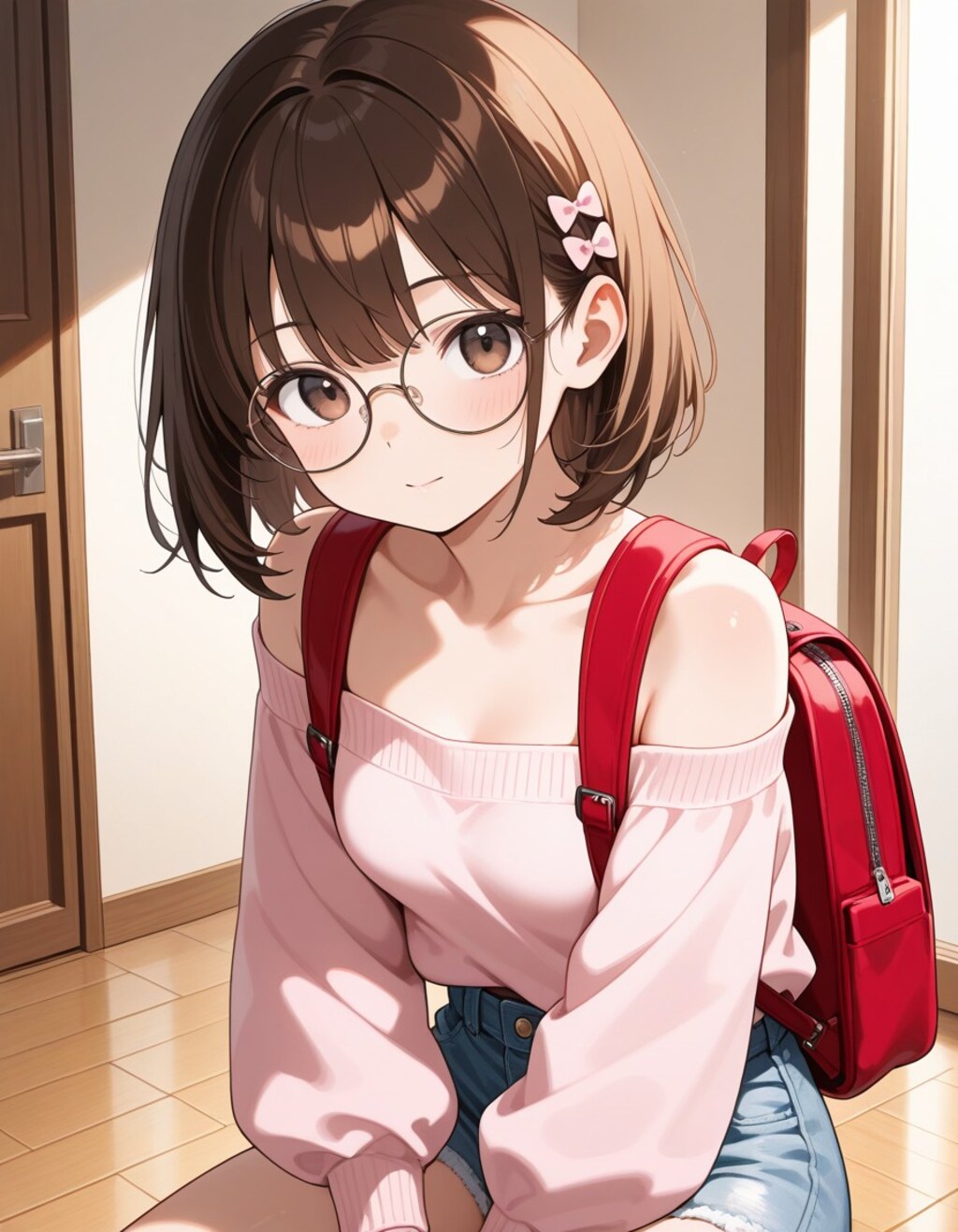 赤だとランドセルっぽく見えちゃうね