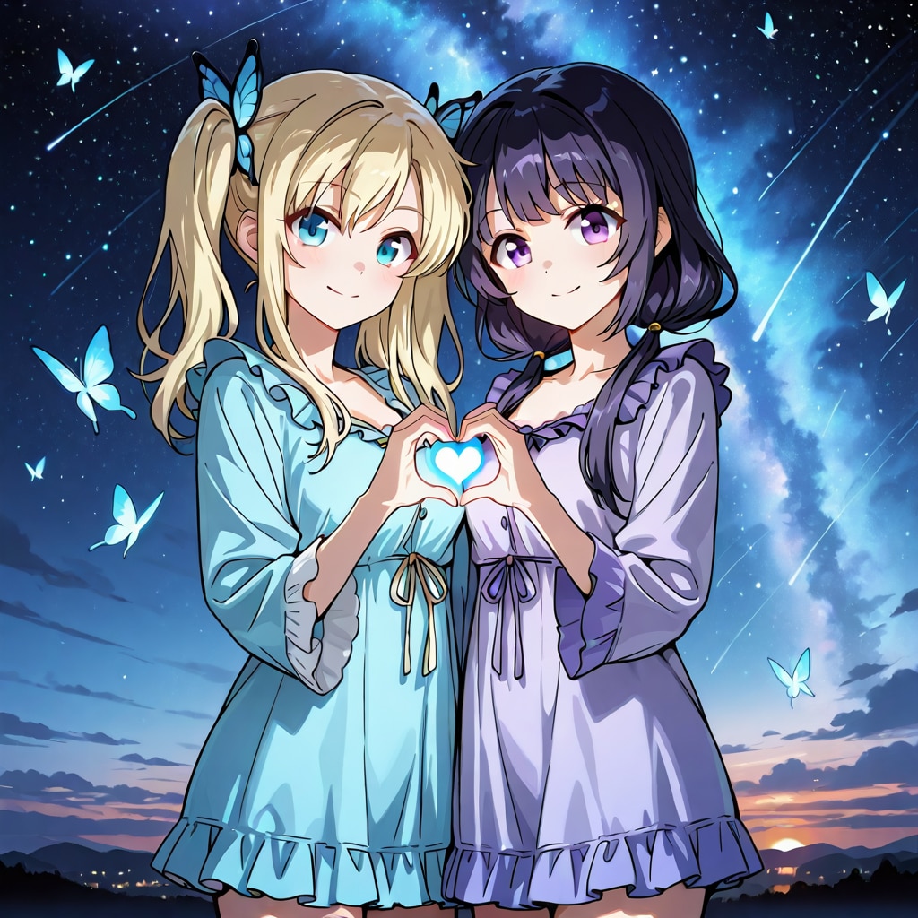 星空の夜空と星奈