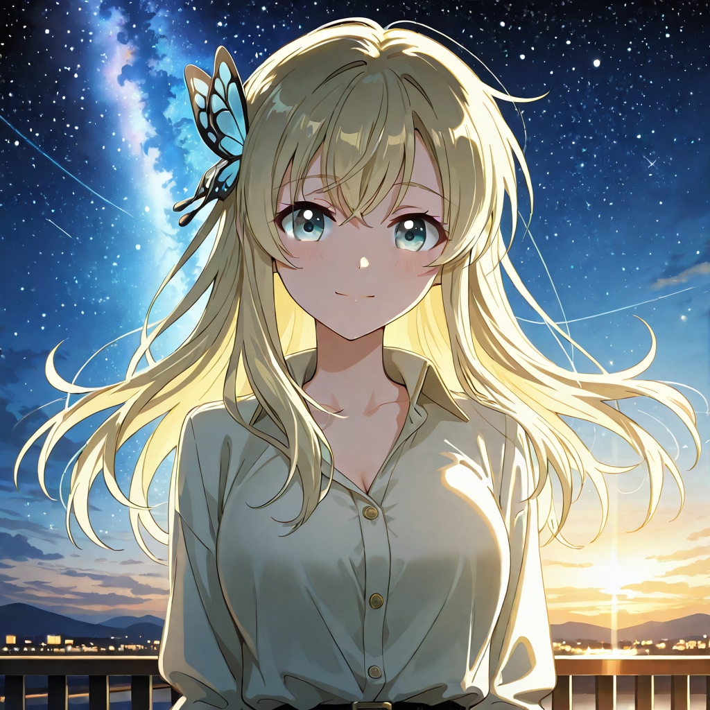 星空の夜空と星奈