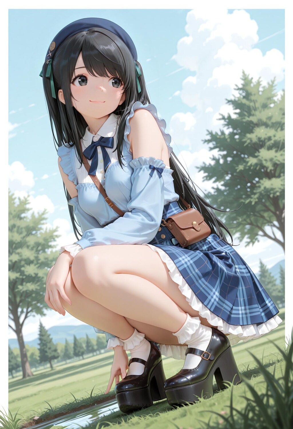 青ベレー帽の女の子