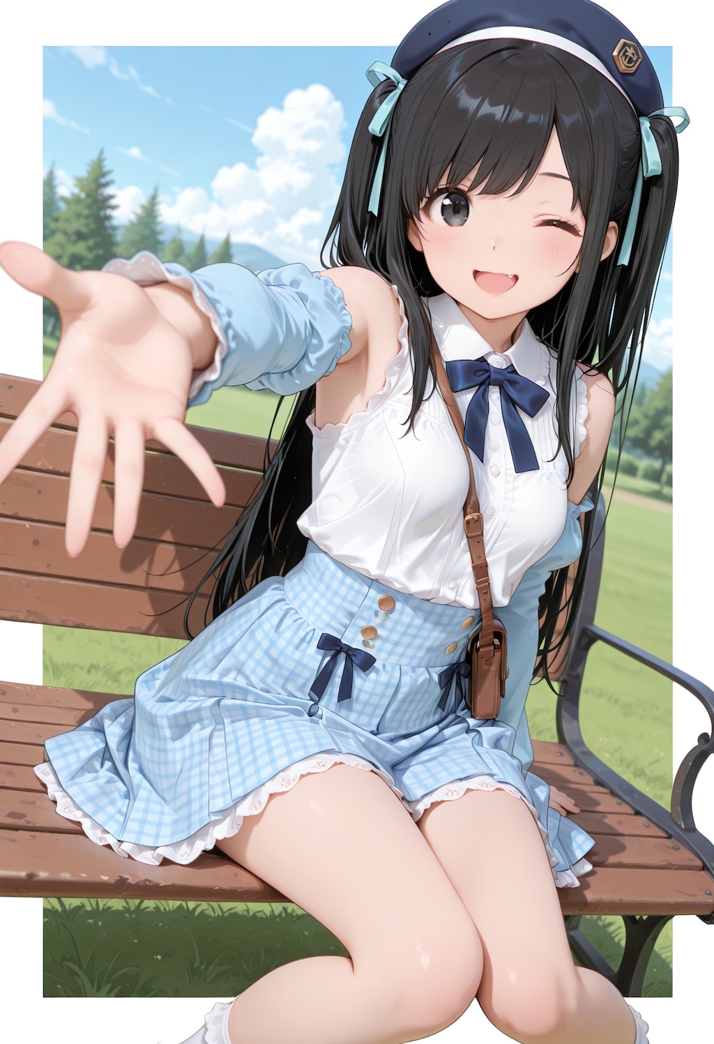 青ベレー帽の女の子