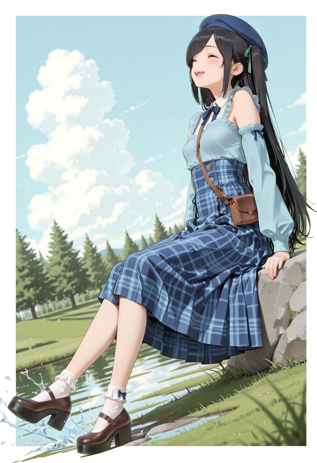 青ベレー帽の女の子