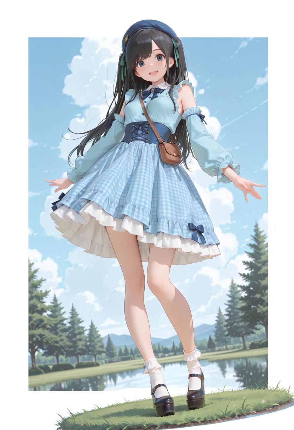 青ベレー帽の女の子