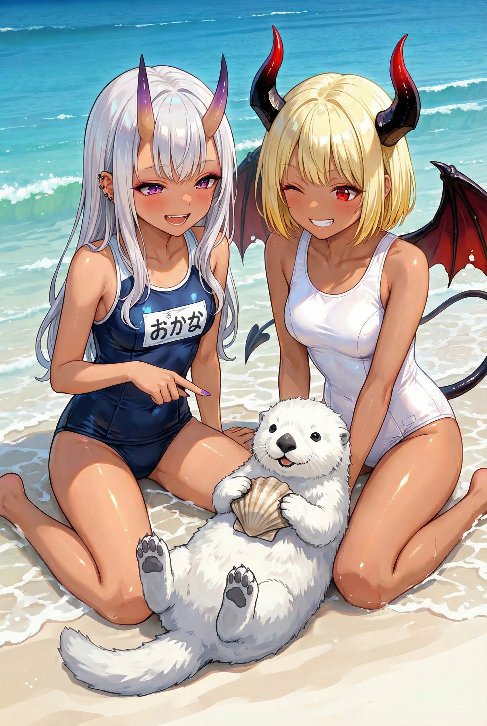 漂流白ラッコさん