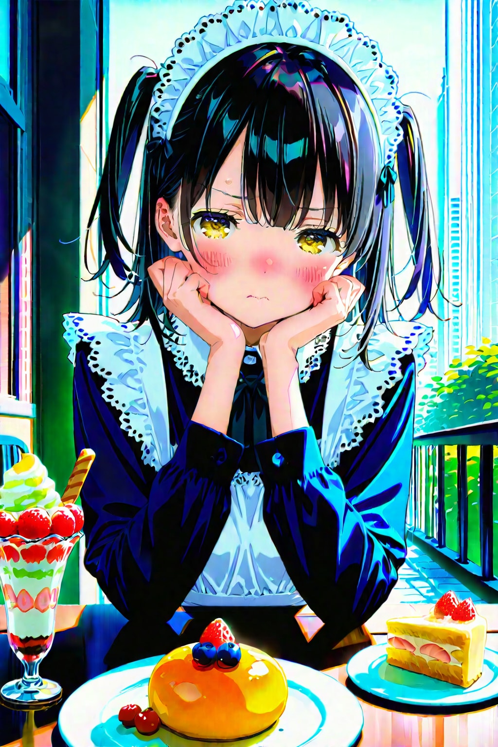 テラス席のウメコ