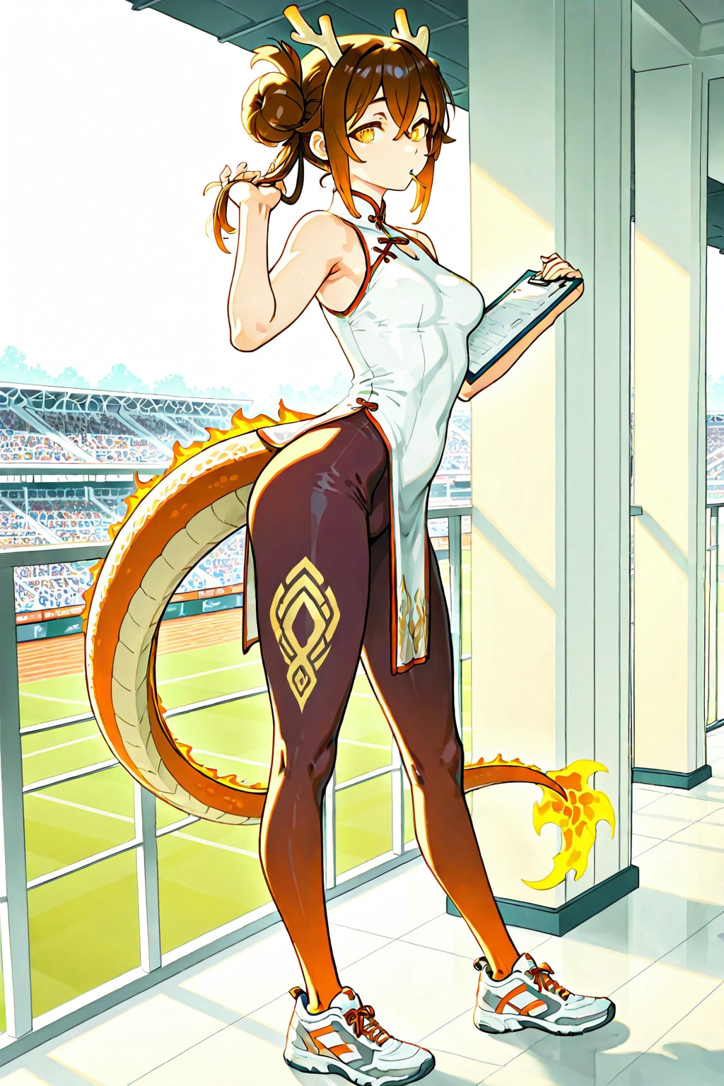 教育・厚生大臣：紬（ツムギ / Chóu） 「走り続けた孤独な影から、生命を育む白銀の母へ」 | の人気AIイラスト・グラビア