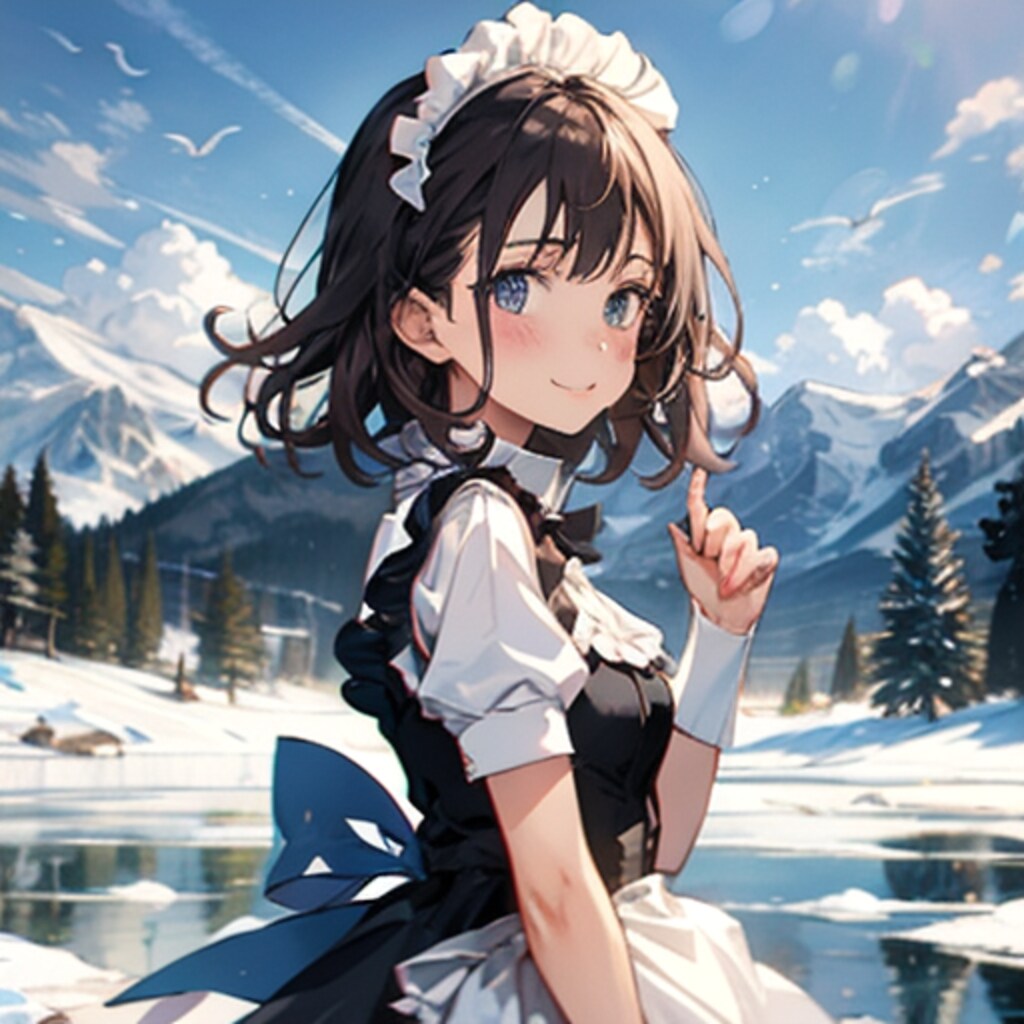 雪山のメイドさん250702