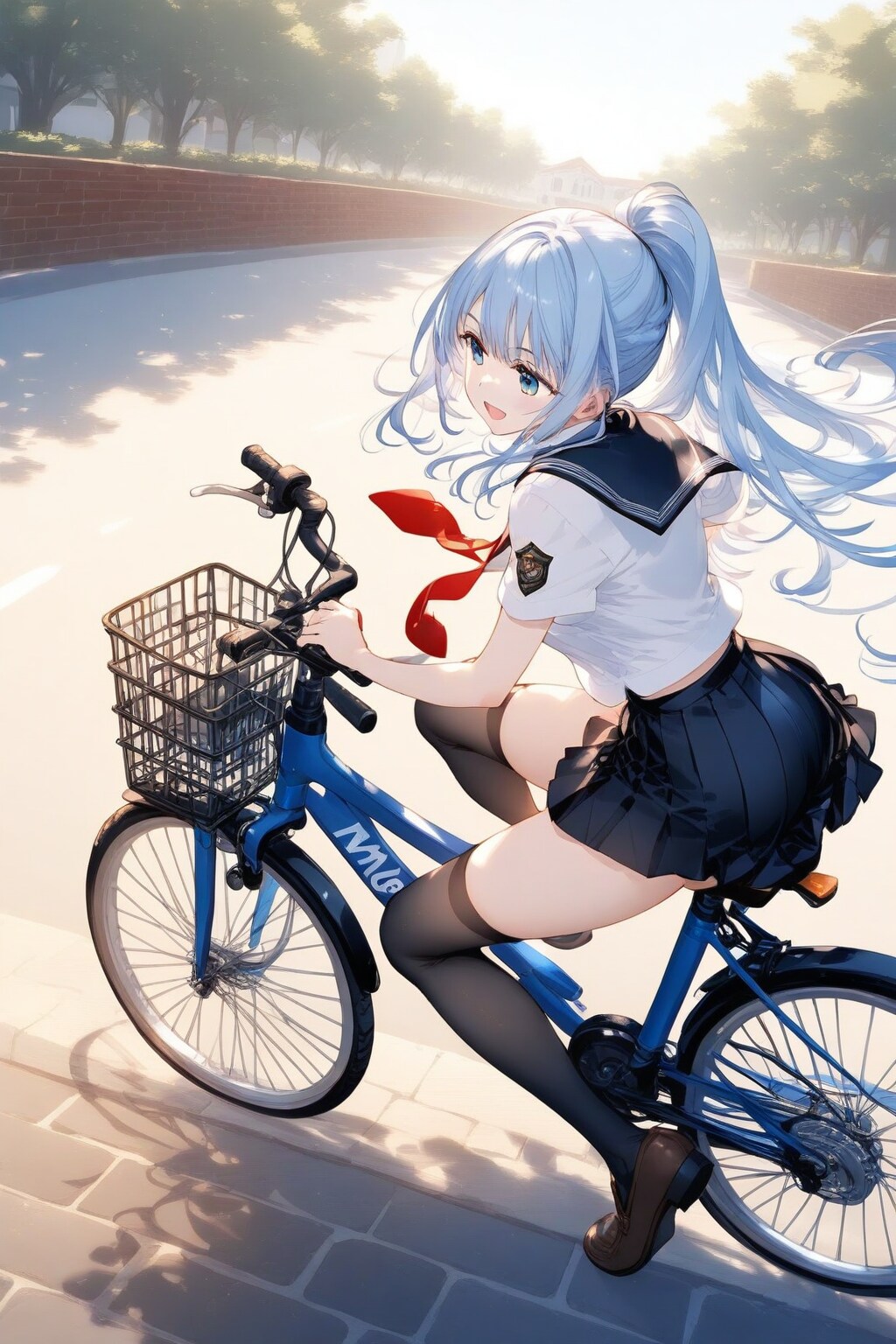 今日は自転車通学 | の人気AIイラスト・グラビア