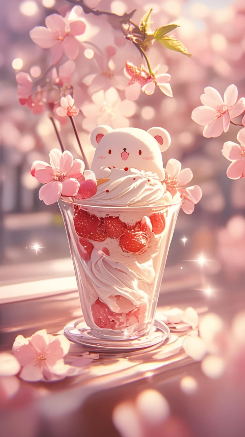 🍓くまパフェで春満喫🍓