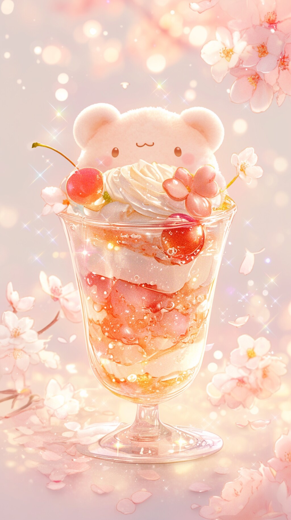 🍓くまパフェで春満喫🍓