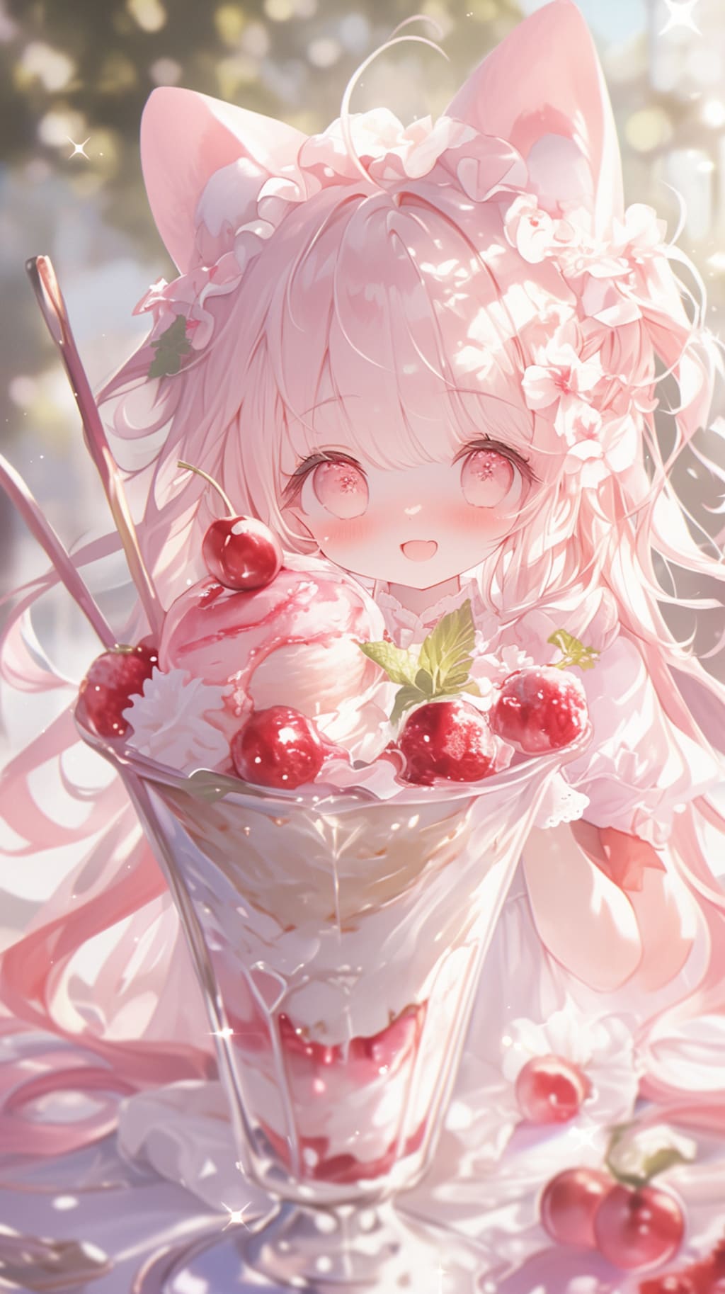 🍓くまパフェで春満喫🍓