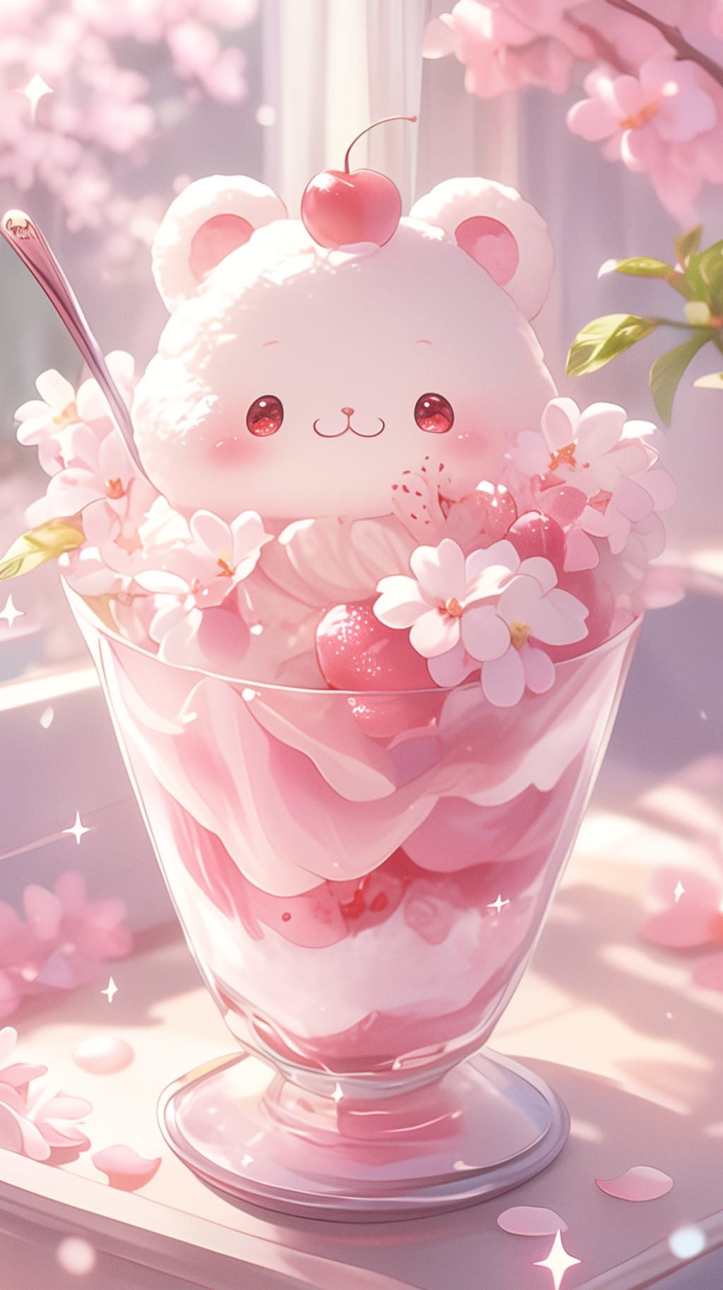 🍓くまパフェで春満喫🍓