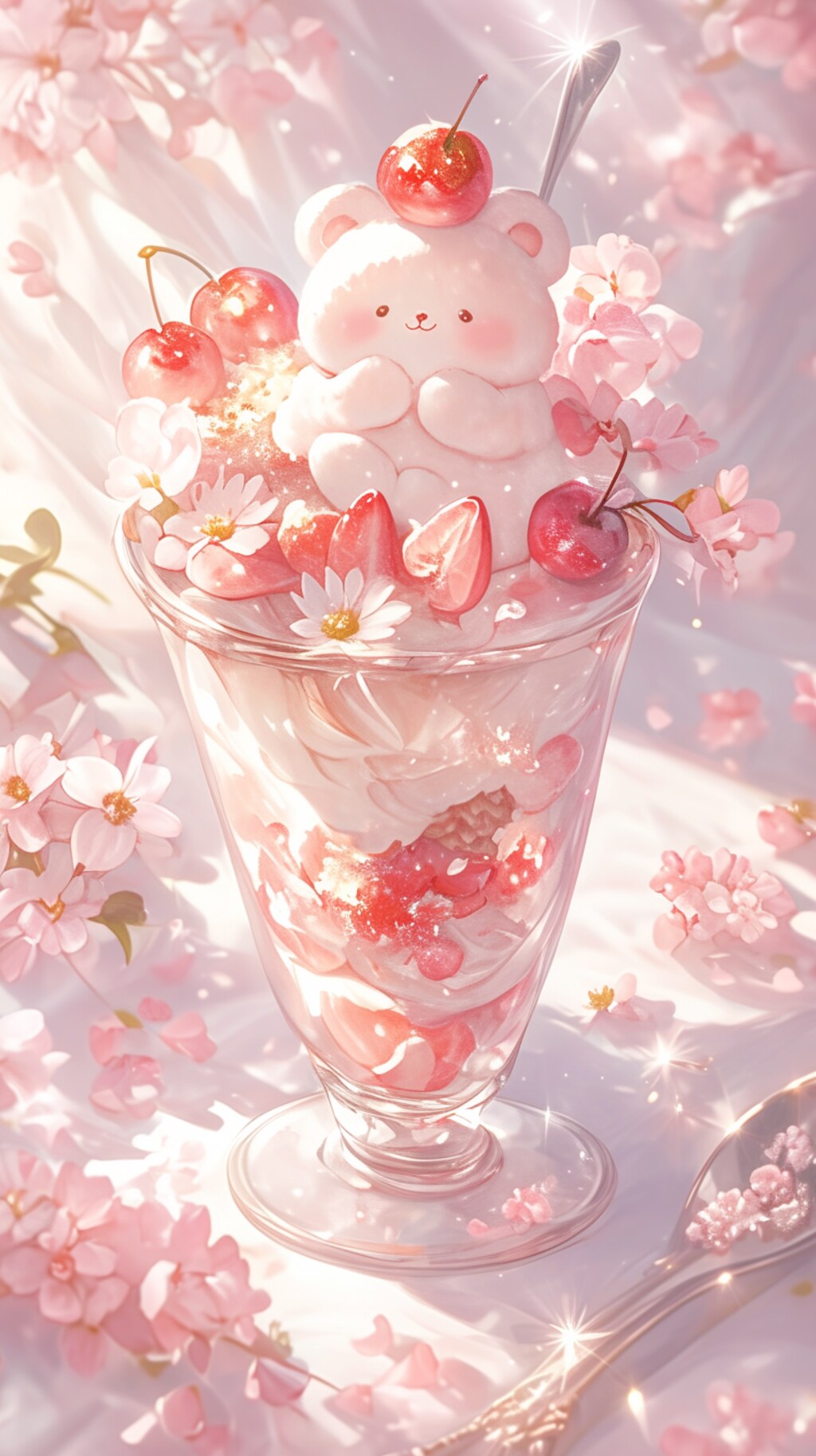 🍓くまパフェで春満喫🍓