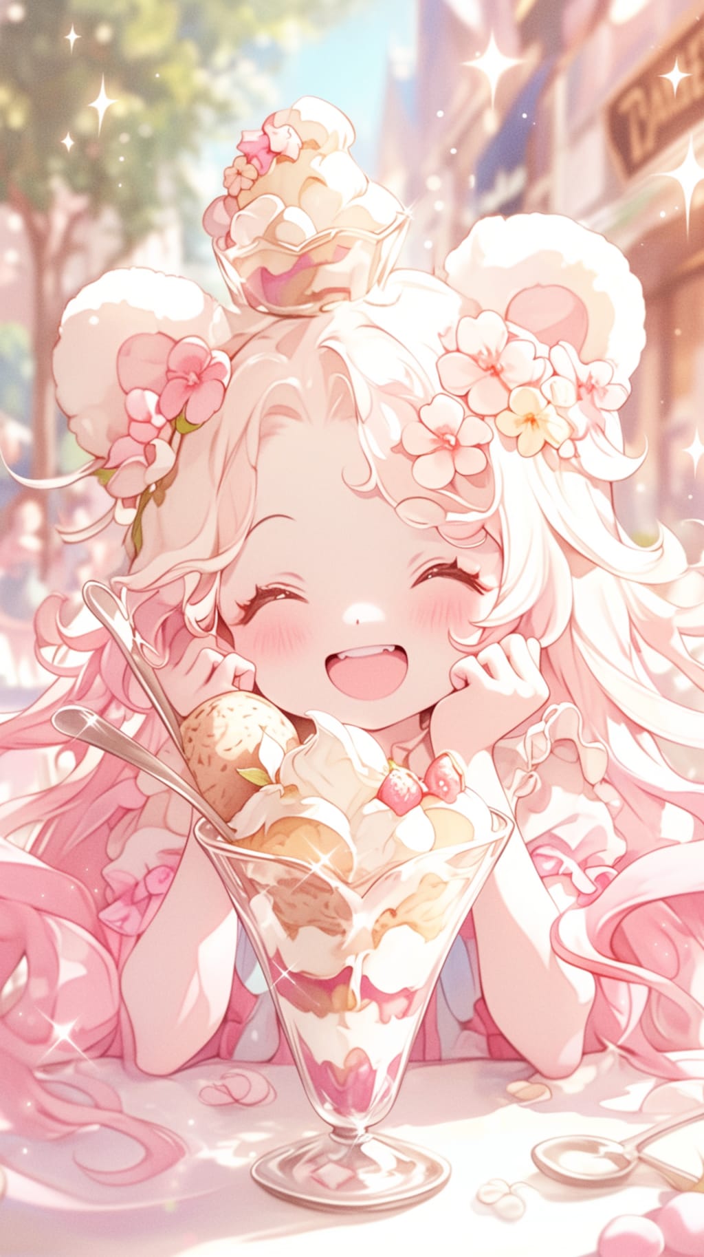 🍓くまパフェで春満喫🍓