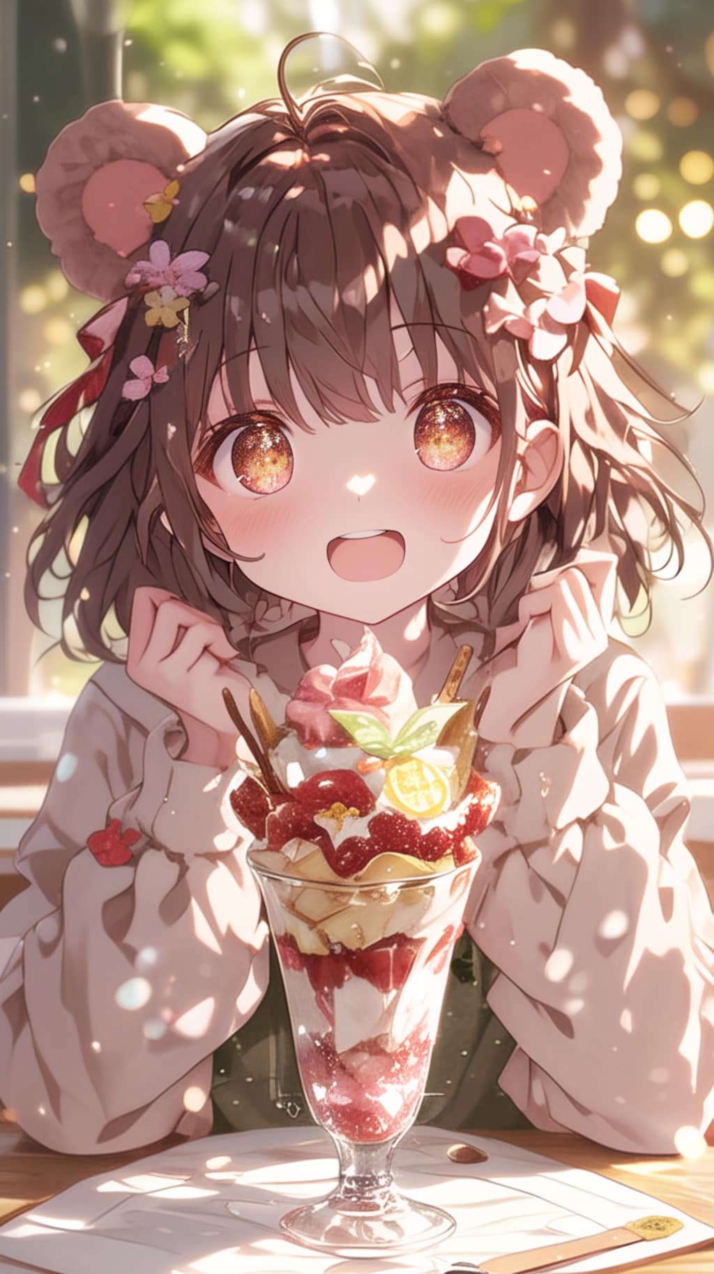 🍓くまパフェで春満喫🍓