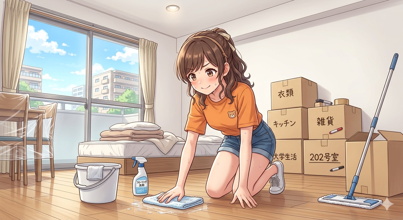 入居直後はマメに掃除 | の人気AIイラスト・グラビア