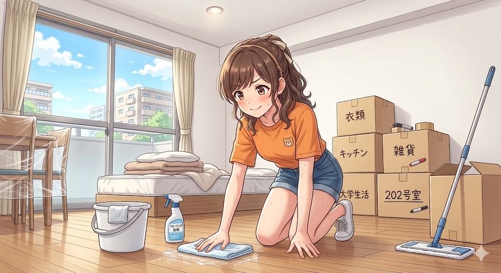 入居直後はマメに掃除
