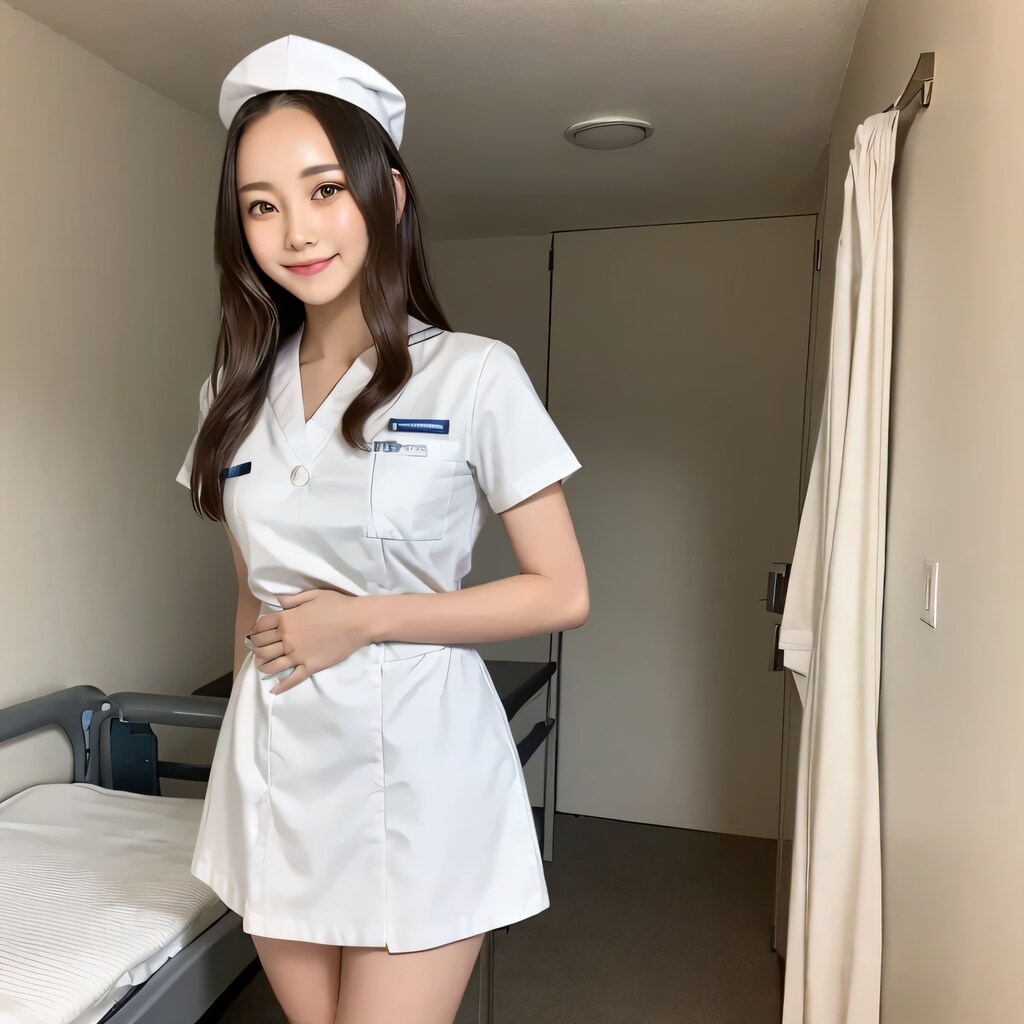 黒髪ロングで白衣の美女１４８