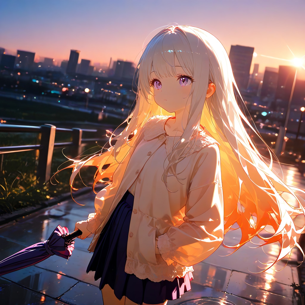 Looking Up Quietly / 雨上がりの空を見て | の人気AIイラスト・グラビア