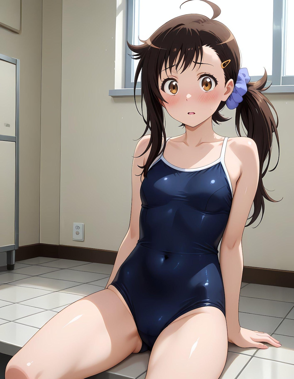 春と水泳授業の後に