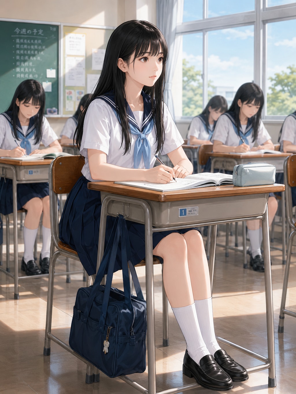 女子高の授業風景