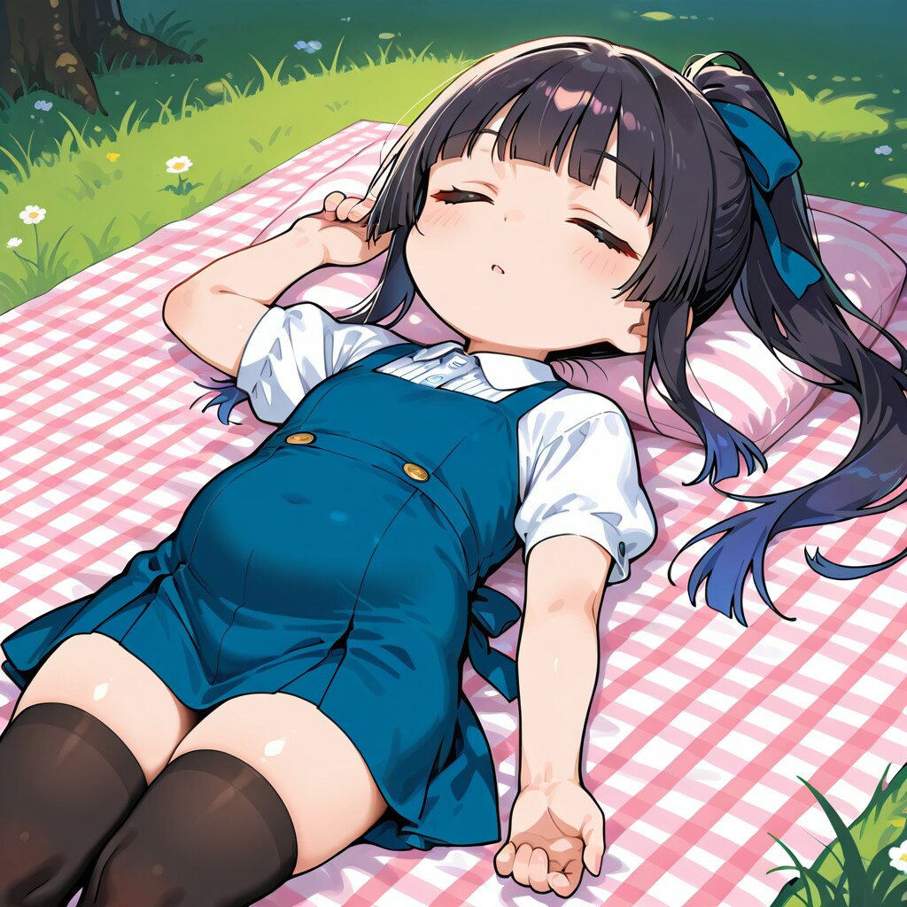 外でお昼寝♪ | の人気AIイラスト・グラビア