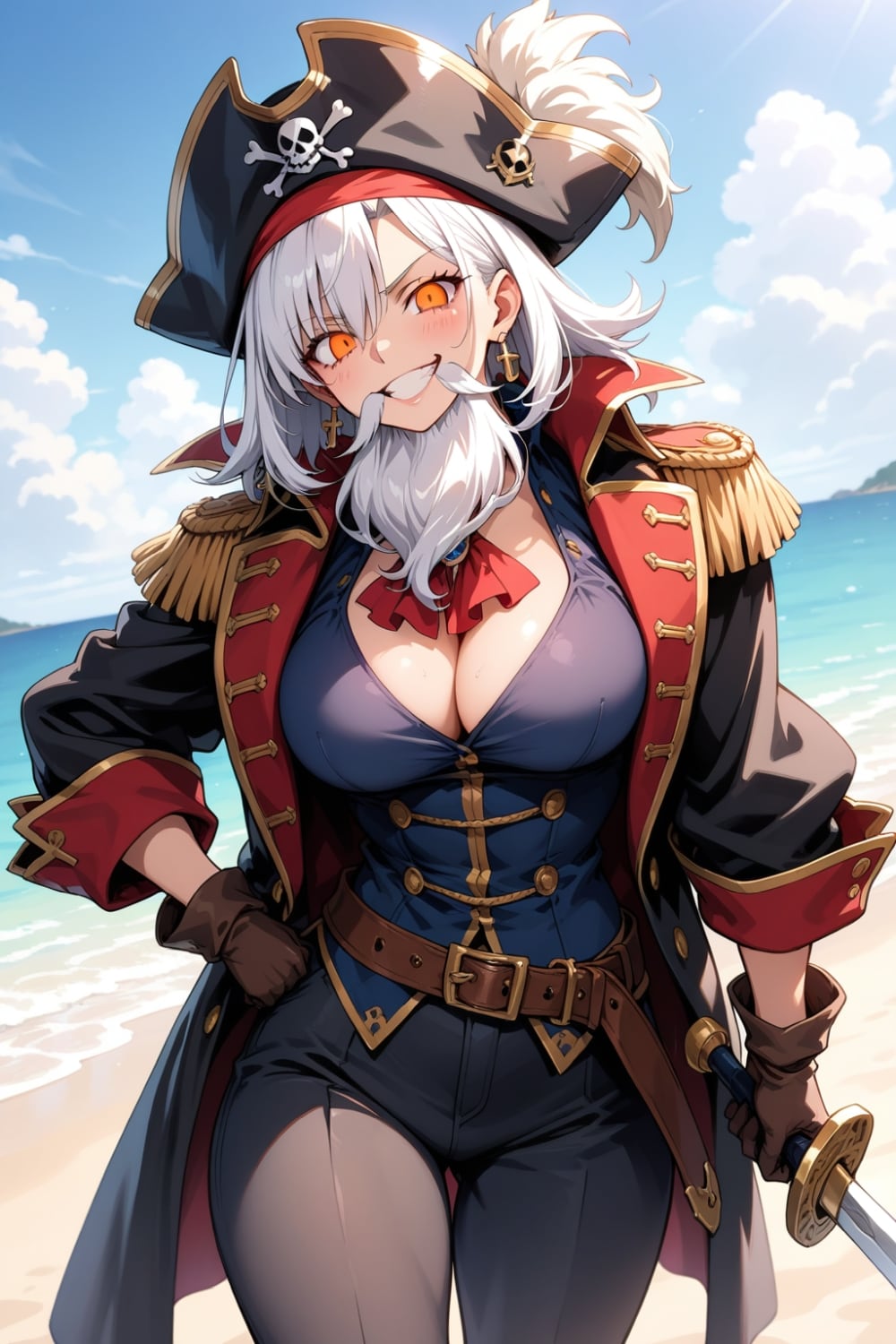 ヒゲ海賊等コスプレ人妻