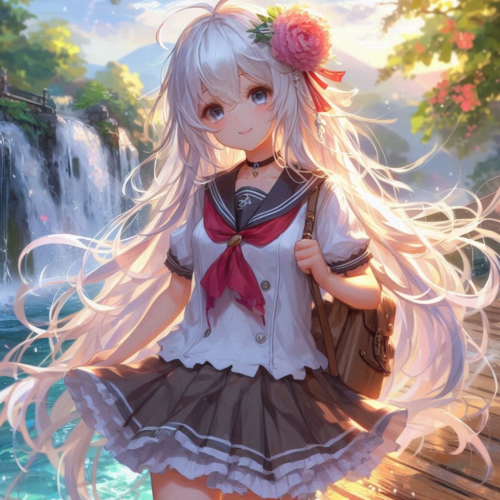 白髪の可愛い女の子【325】