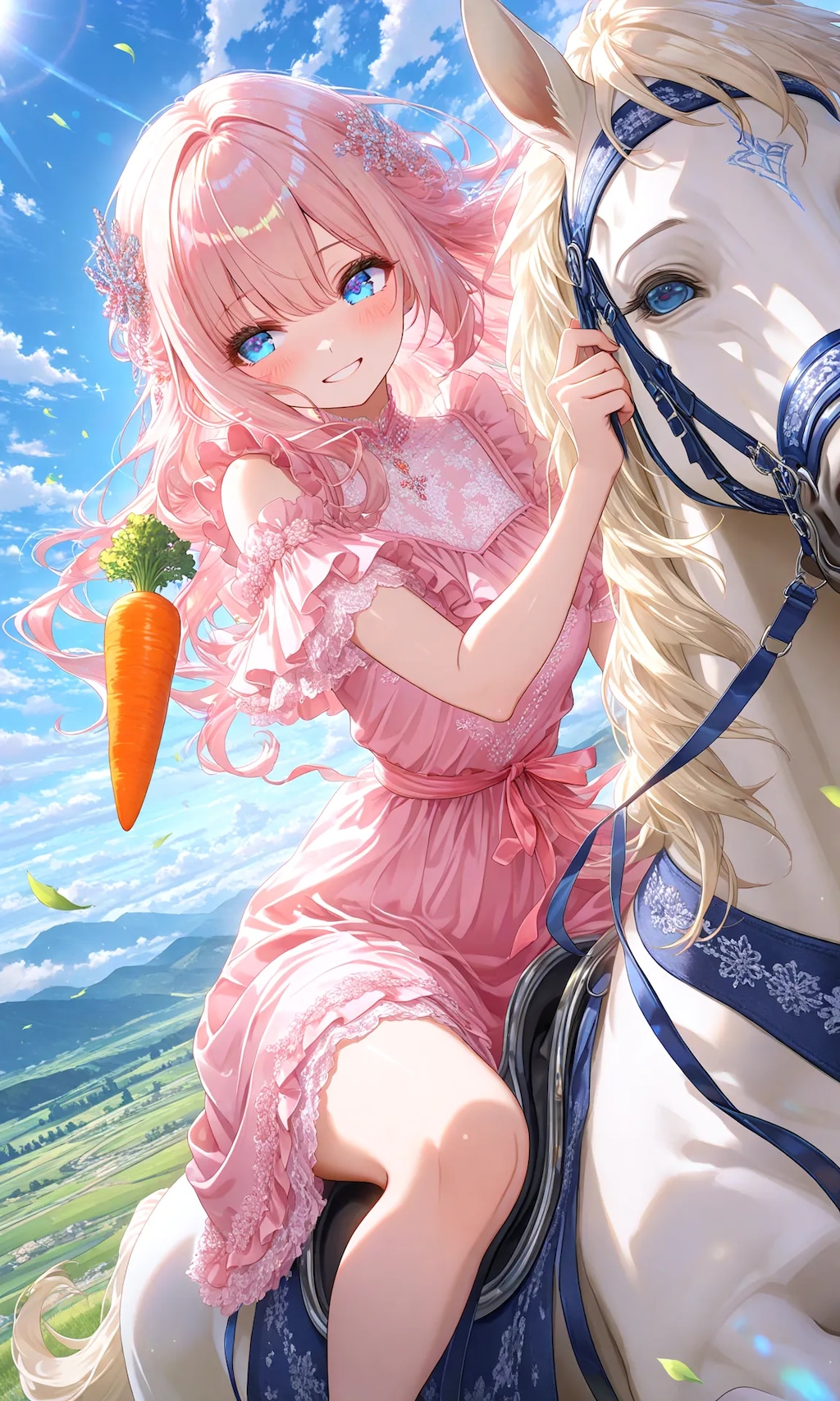 エキドナちゃんと白馬