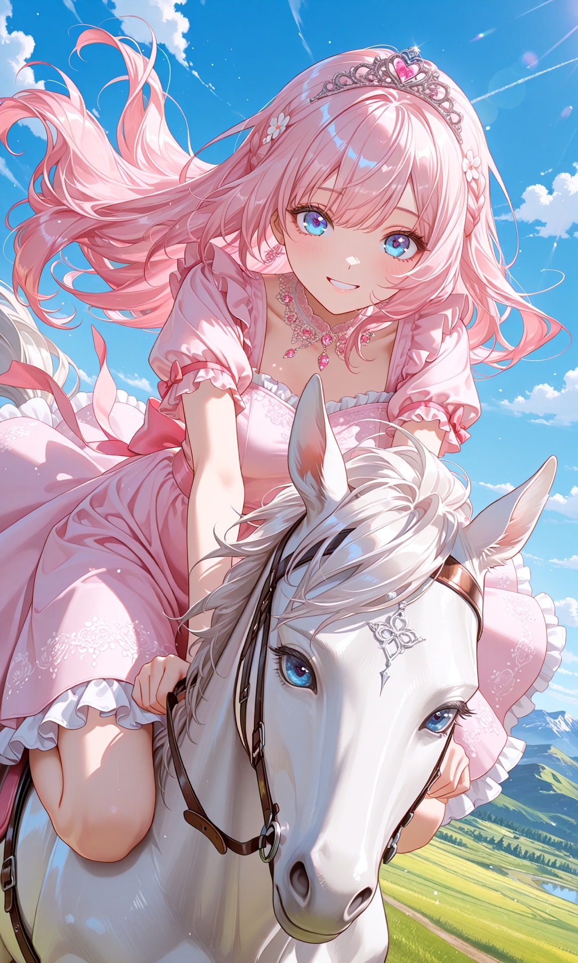 エキドナちゃんと白馬 | の人気AIイラスト・グラビア