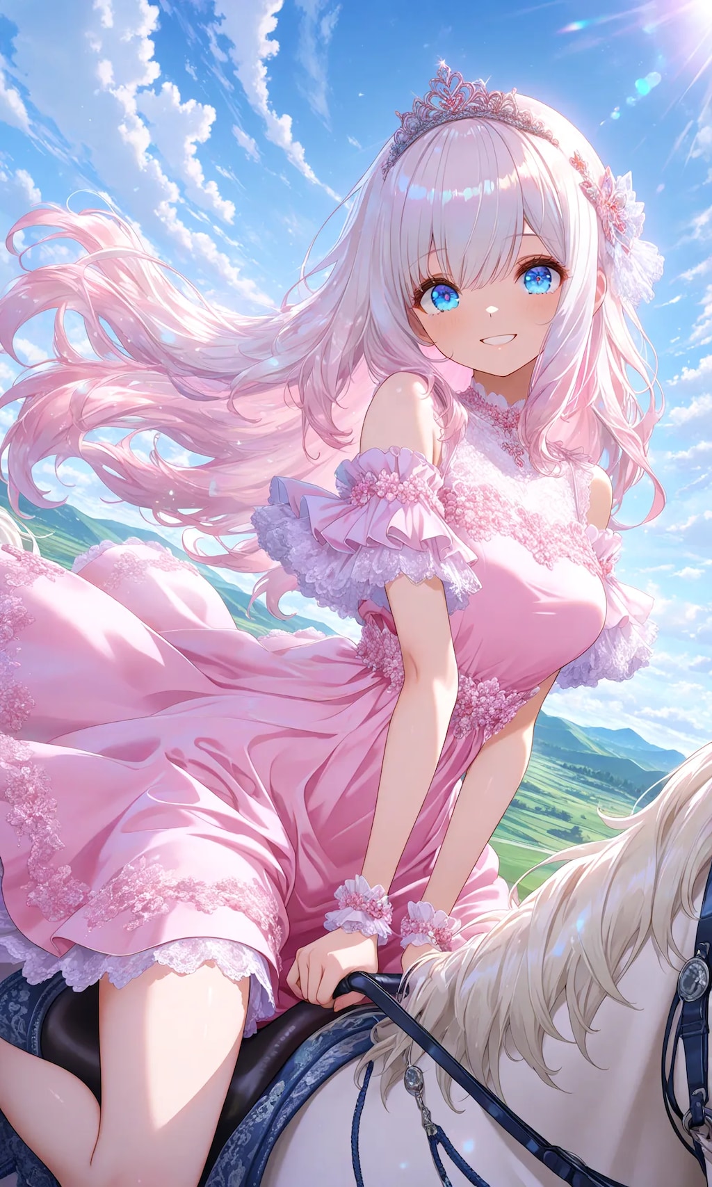 エキドナちゃんと白馬