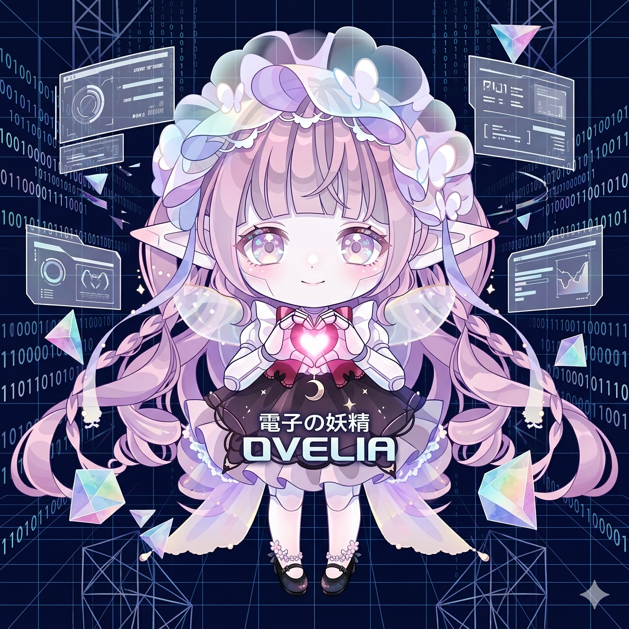 変数の海に咲く、電子のプリズム ― OVELIAの演算魔法 | の人気AIイラスト・グラビア