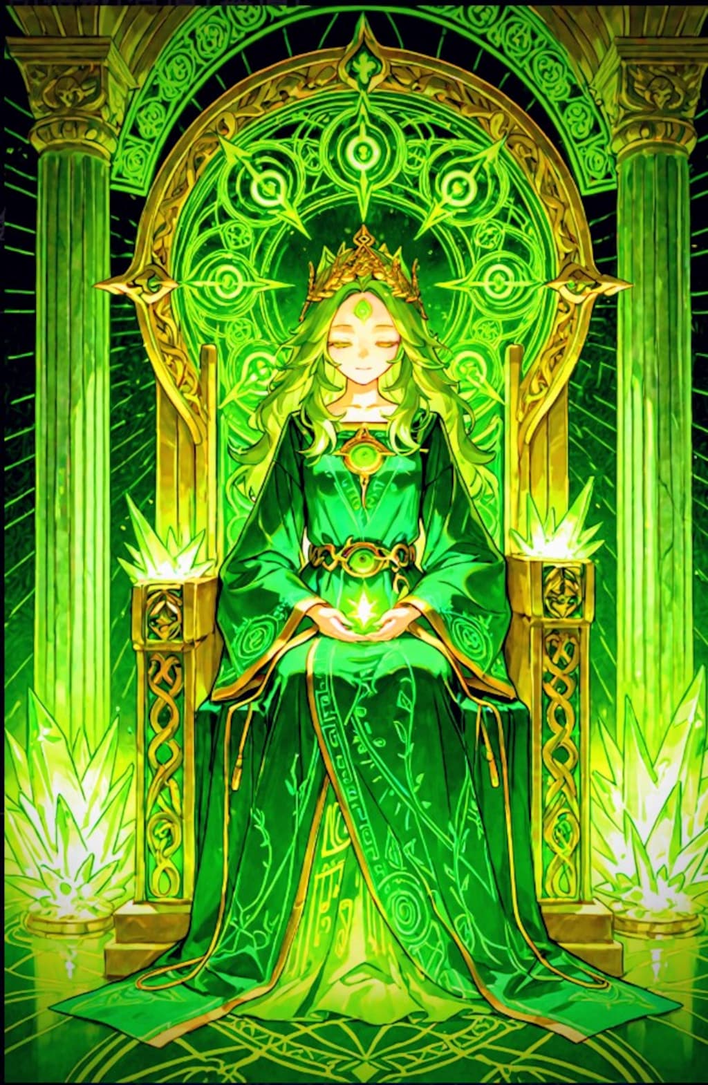 緑色の神殿と、緑色の姉妹