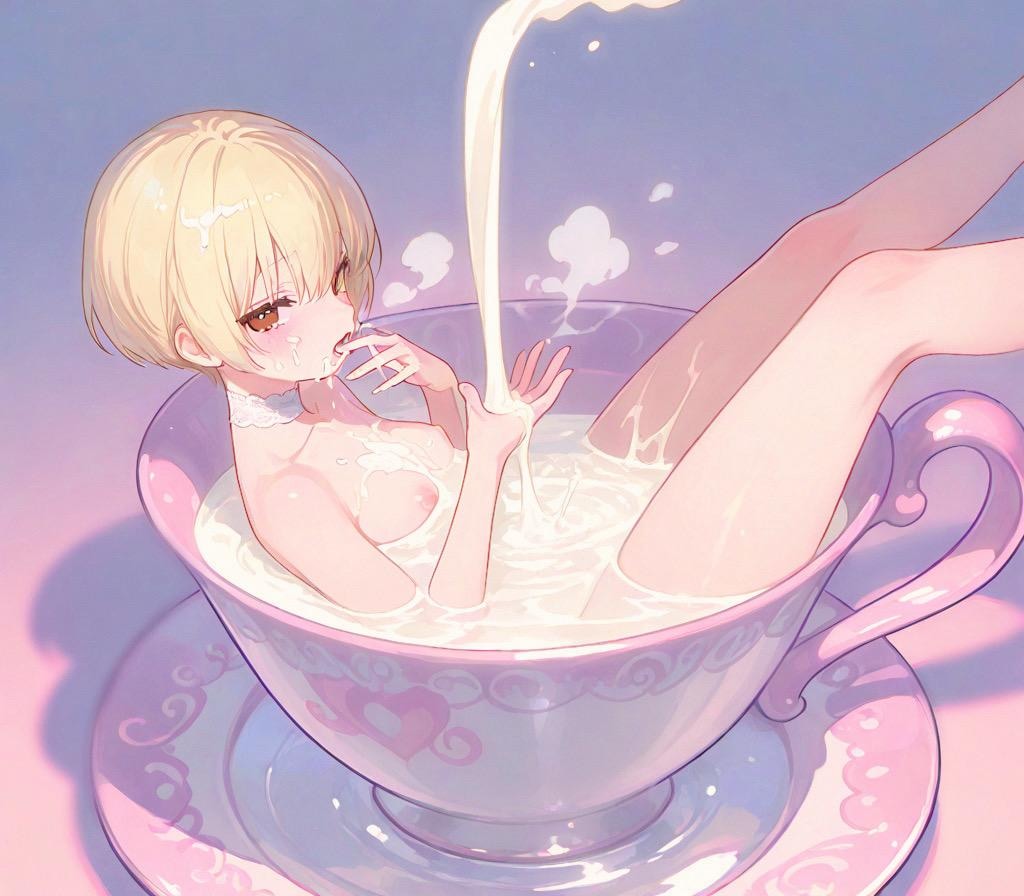 ミルクを注いで