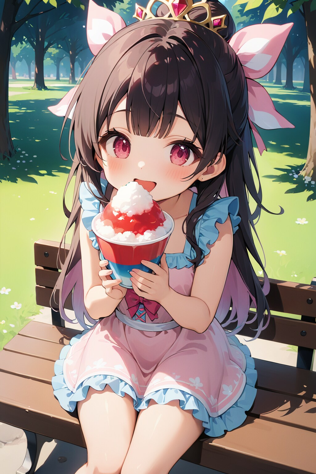 かき氷を食べるのです