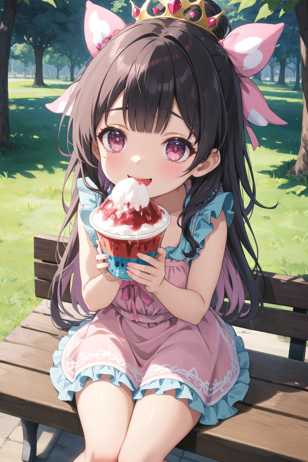 かき氷を食べるのです