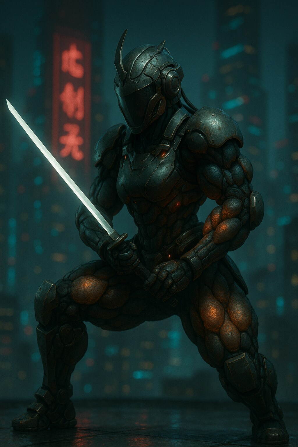 サイバーパンク熟女サムライ | の人気AIイラスト・グラビア