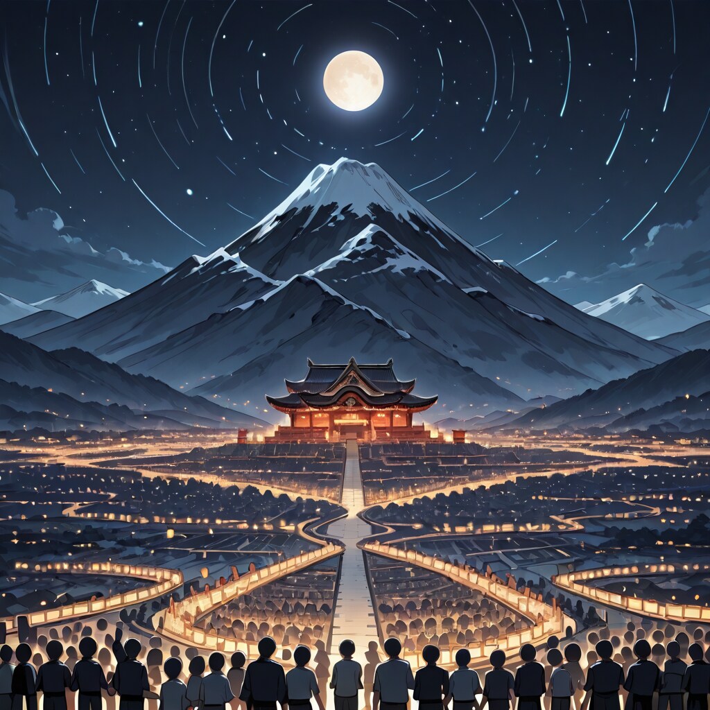 夜を彩る山々 | の人気AIイラスト・グラビア