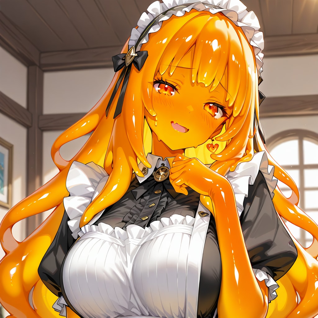 スライム娘メイド (orange)