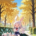 兎と亀と白髪ちゃん 2枚目