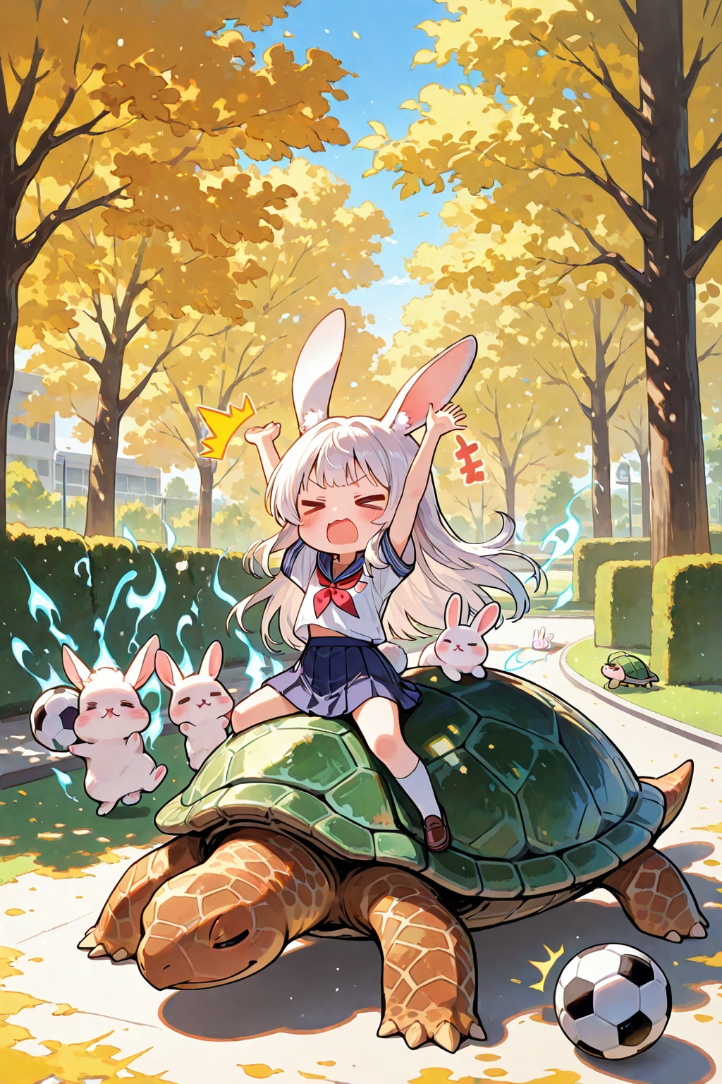 兎と亀と白髪ちゃん
