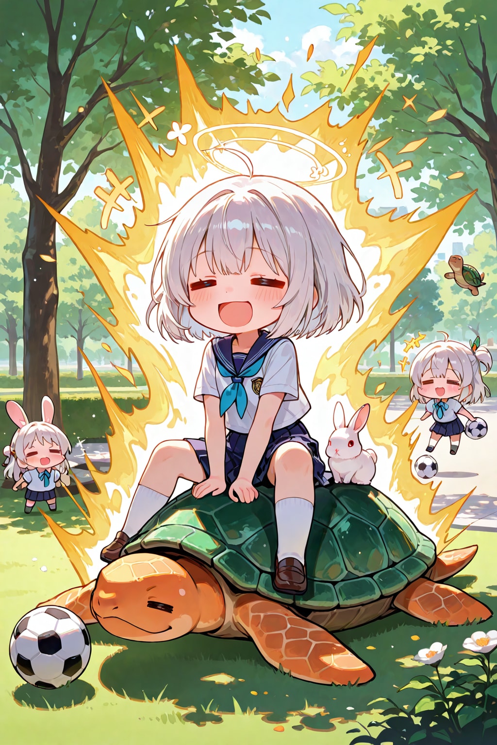 兎と亀と白髪ちゃん